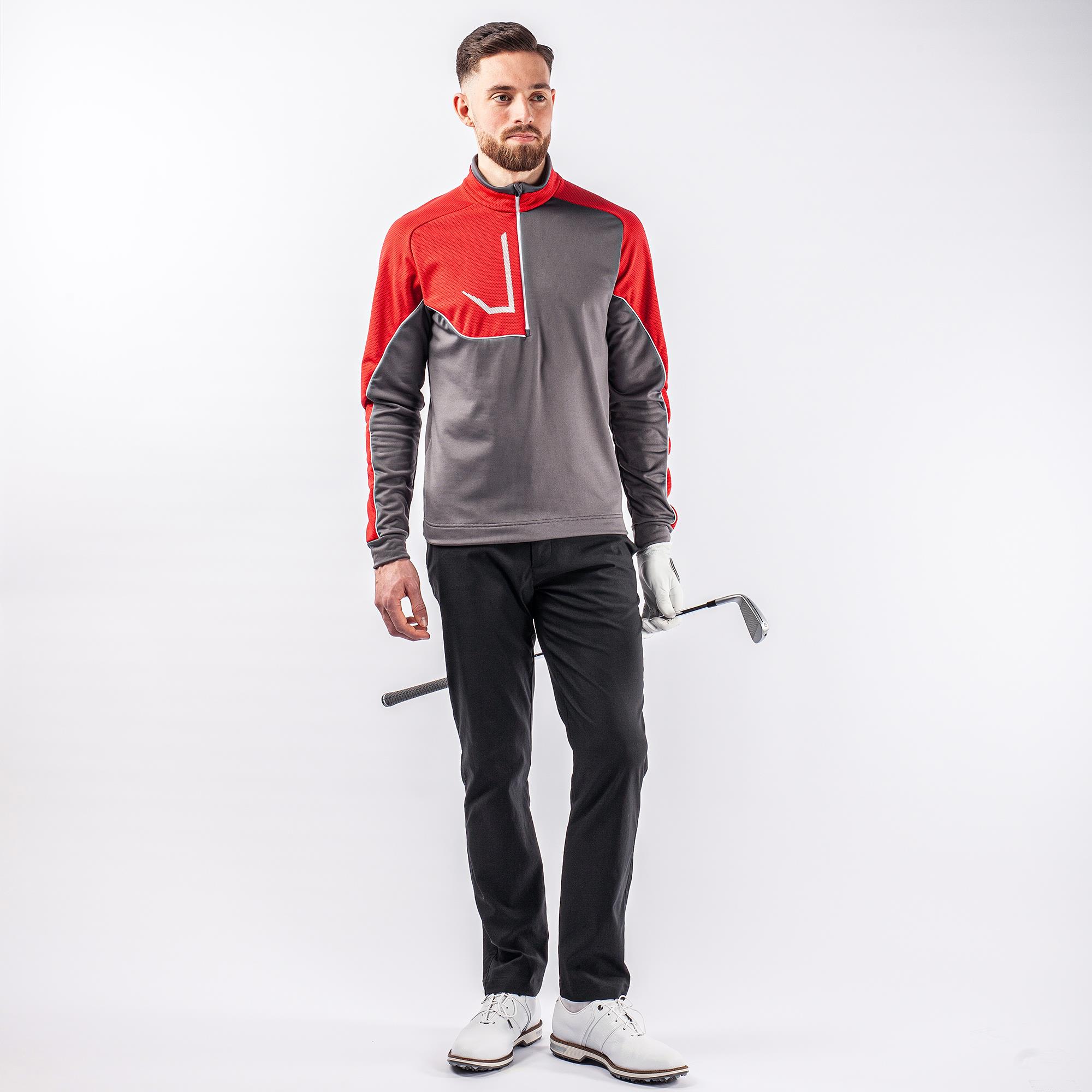 Galvin Green Daxton Insula Mens Golf Mid Layer Forged Iron/Red/White